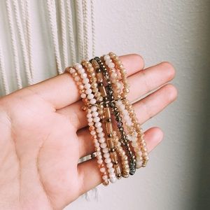 Stretchy Stacked Beaded Bracelet